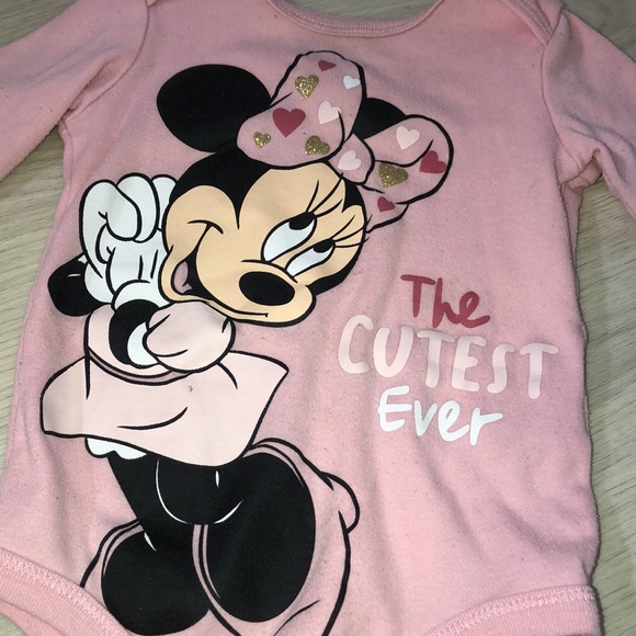 Minnie Mouse Long Sleeve Onesie - Picture 2 of 4
